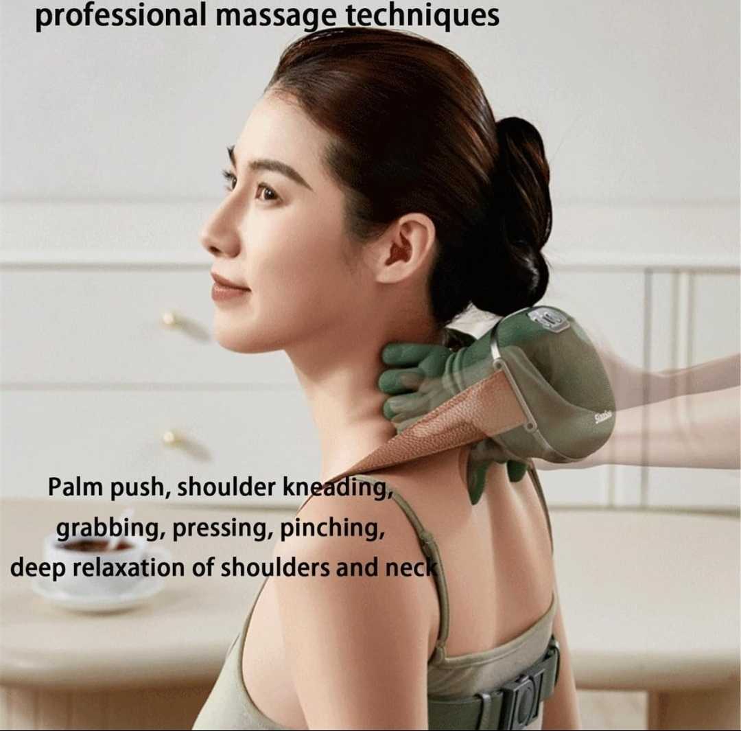 Bionic Shiatsu Neck and Shoulder Massager– Electric Deep Kneading Heated Back | Pain Relief Relaxation Device